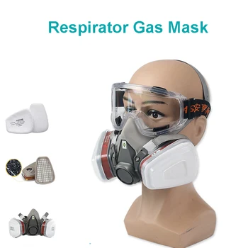 Anti Dust Respirator Filter Gas Mask Set Chemical Anti-dust Masks Industrial Paint Spraying Protective Mask Workplace PM005 the new 2017 gas mask medical silicone paint dust dust respirator masks spraying pesticide chemical activated carbon industry