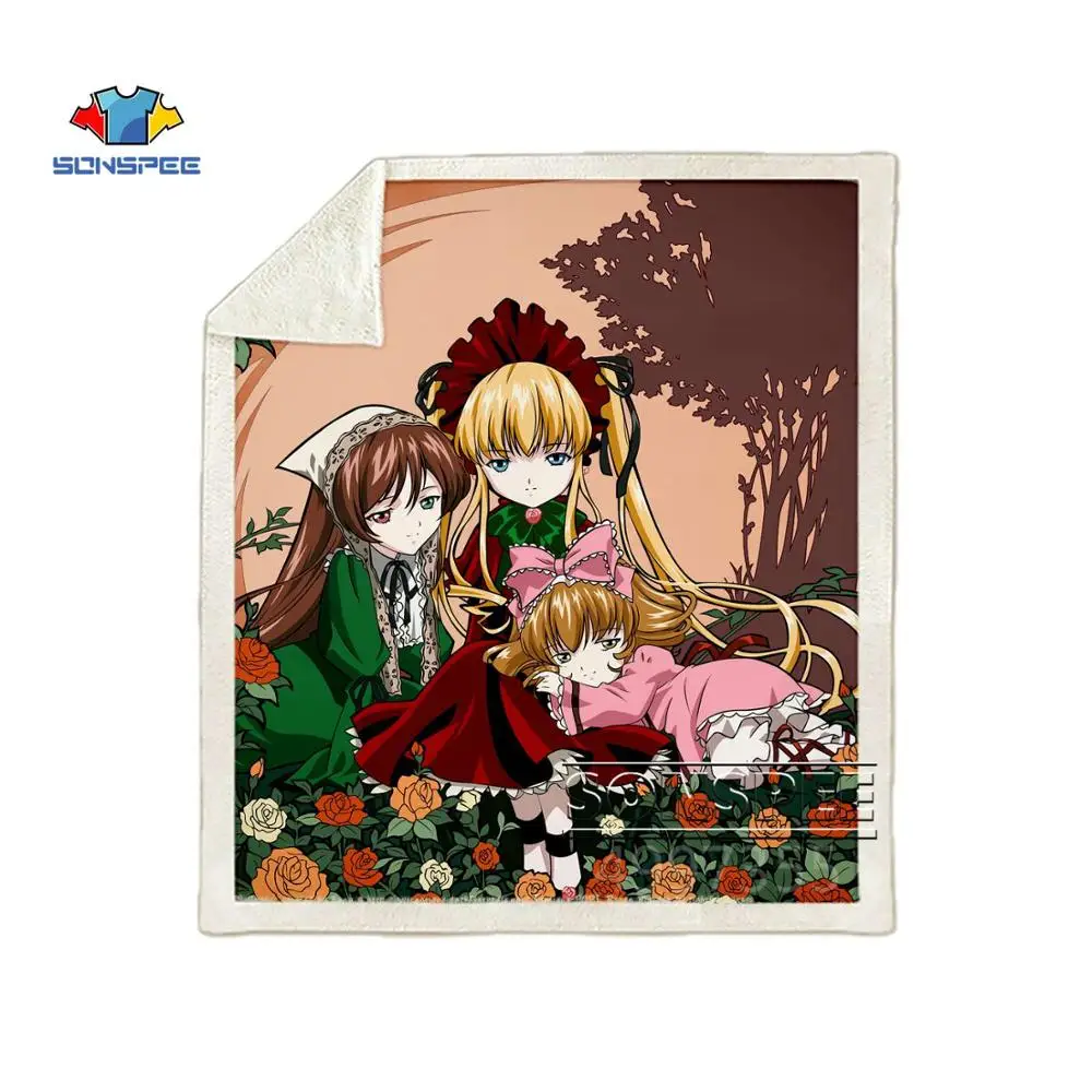 SONSPEE Rozen Maiden аниме Харадзюку для детей и взрослых 3d принт одеяло Теплый диван Стёганое одеяло покрывало для путешествий постельные принадлежности магазин при фабрике K130 - Цвет: 9