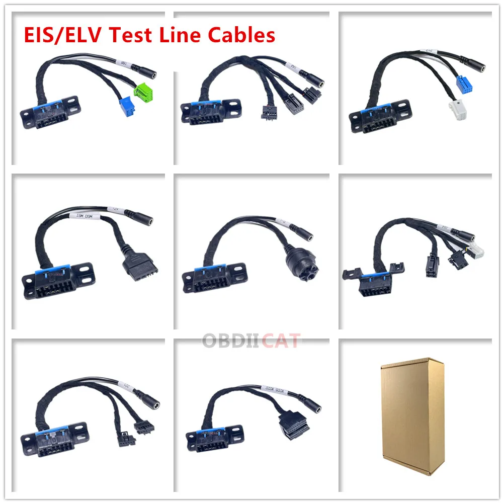 

Newest EIS/ELV Test Line Cables For M-er-ce-des 8pcs/Set Maintenance Line Works With VVDI MB BGA & CGDI Prog MB Detection Key