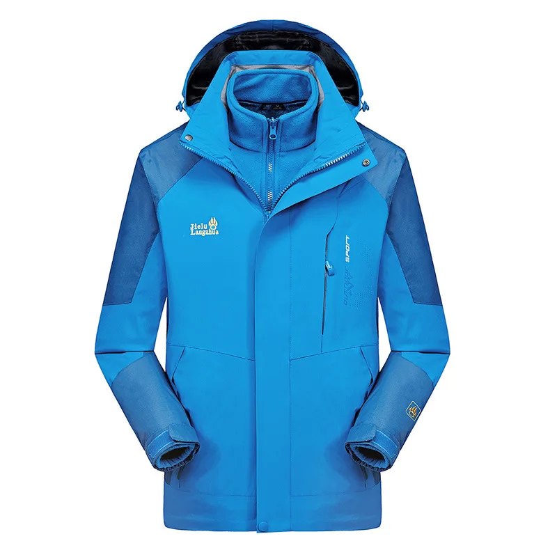 Autumn and winter new outdoor climbing men and women three-in-one windproof warm fashion slim couple sportswear