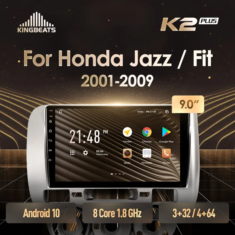 KingBeats штатное головное устройство For Honda Jazz 1 GD 2001 2008 Fit 2009 GPS Android автомагнитола на