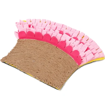 

Fishtail Cat Scratching Carpet Natural Jute Cat Grinding Claw Mat Puzzle Sniffing Food Cat Mat Blanket