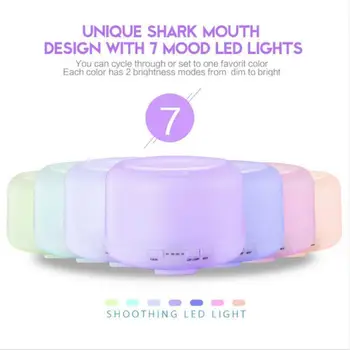 

500ml Aroma Humidifier Essential Oil Diffuser Ultrasonic Air Aromatherapy Hmidificador 7 Color Change LED Night Light