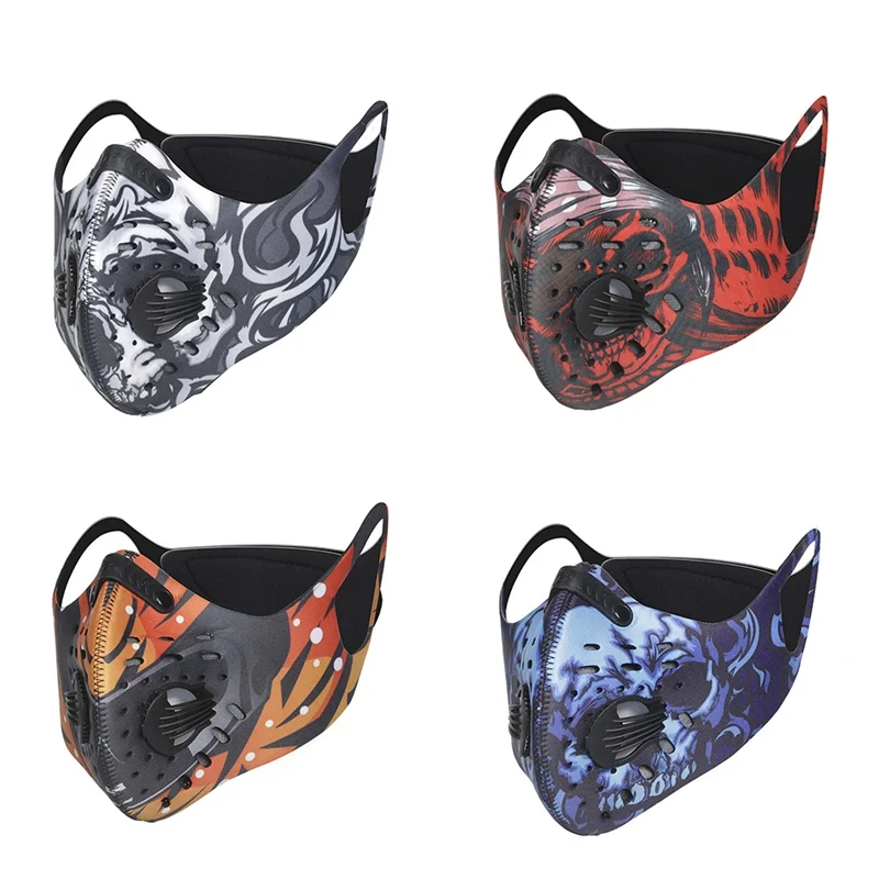 

Cool Sharp Cycling Face Mask Skull Printed Windproof Breathable Mouth Masks Protection Outdoor Sportswear Accessories
