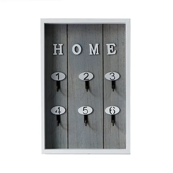 

Nordic Style Wooden Key Boxes Storage Box Wall Mounted Lock Hanging Shelf Key Holder Jewelry Organizer Ornament Crafts Props(Woo