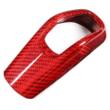 

Car Carbon Fiber Red Gear Shift Knob Cover Trim for Land Rover Range Rover Sport 2014-2017 Car Accessories