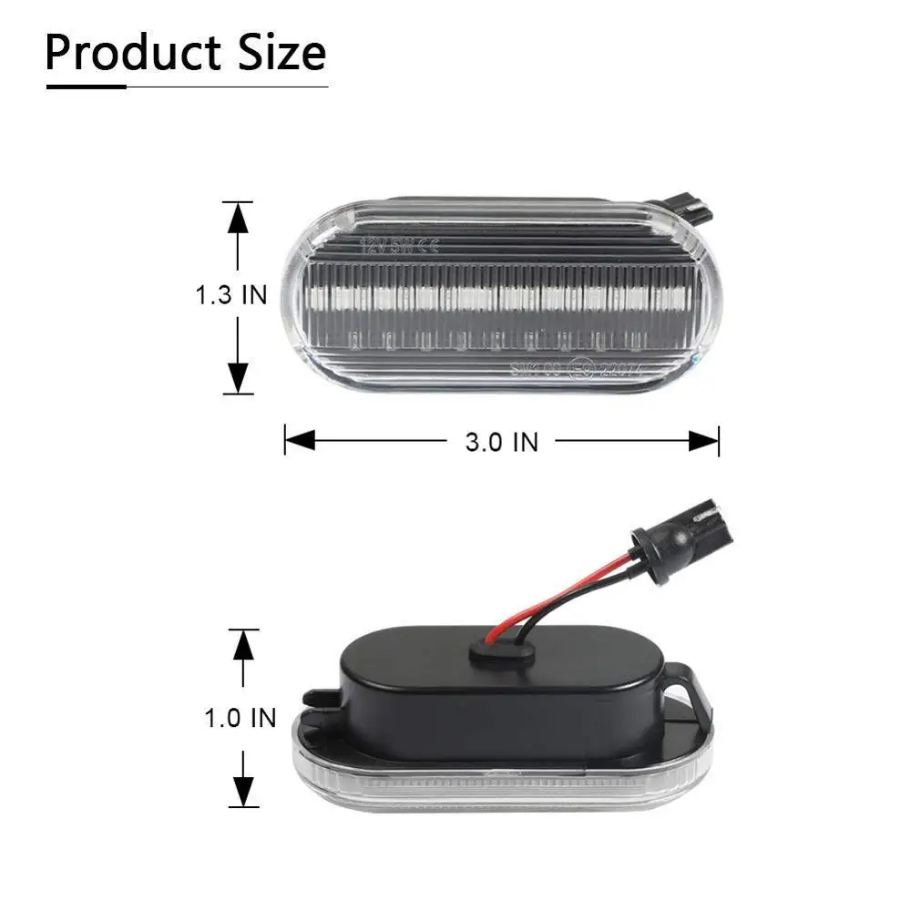 2 шт. динамический Дым Янтарный светодиодный боковой маркер указатель поворота для Volkswagen T5 Golf3 Golf4 Passat Polo Bora Sharan Lupo Vento