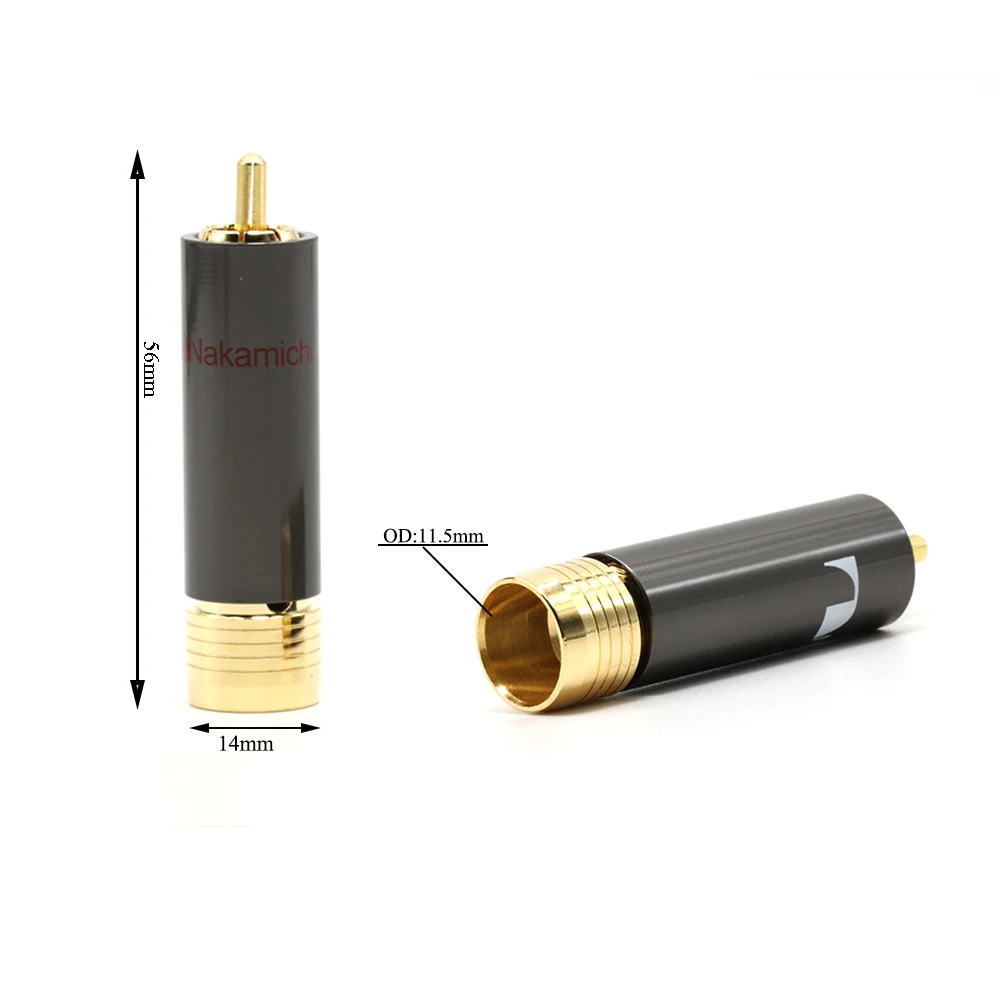 Free shipping High Performance 4Pieces R1713 Audio RCA Connectors Nakamichi RCA connector Nakamichi plug