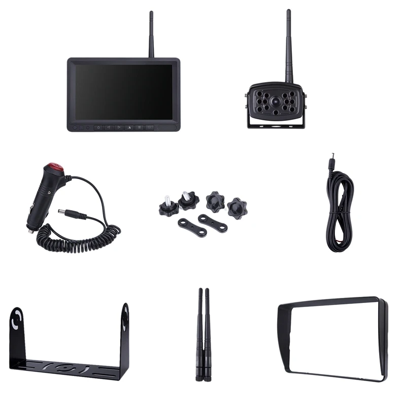 

Car Wireless Reversing Wifi Rear View Digital Camera 7 Inch High Definition Display Led Infrared Suitable for Truck Rv Trailer C