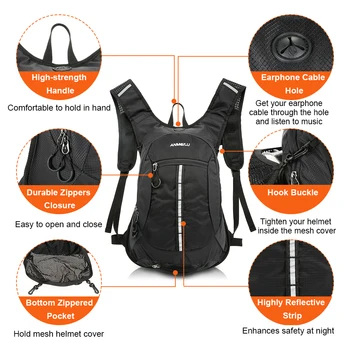 Lixada Ultralight Bicycle Bag Portable Waterproof Sport Backpack 15L Outdoor Hiking Climbing Pouch Cycling Bicycle Backpack 4