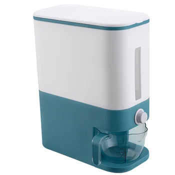 

1pc Grain Container Quantative Transparent Window Fresh Maintaining Waterproof Food Bucket Rice Bucket