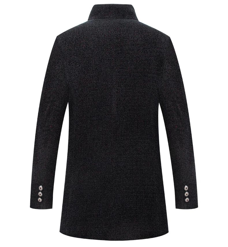 8XL, большой размер, Зимняя шерстяная куртка, мужское высококачественное шерстяное пальто, повседневное приталенное шерстяное пальто с воротником, мужское длинное хлопковое пальто с воротником
