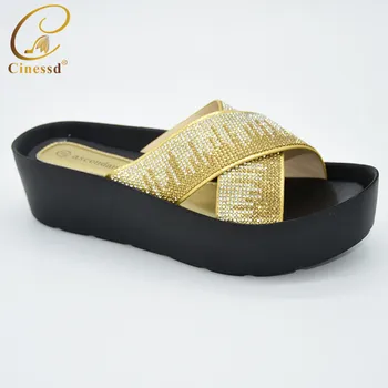 

Latest Designer Shoes Women Luxury 2020 Plus Size Shoes Women Heel Elegant Crystal Shoes Nigerian Party Pumps Slip on Women Shoe