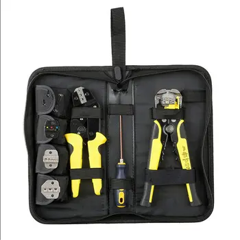 

4 In 1 Multifunctional Wire Crimpers Ratcheting Terminal Crimping Pliers Cord End Terminals Tools