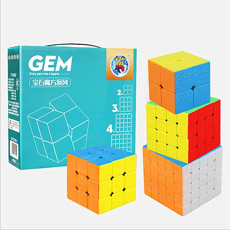 Shengshou драгоценными камнями 2x2/oneplus 3/OnePlus x 3 4x4 5x5 матовая поверхность, Магический кубик, 3x3x3, 4x4x4, 5x5x5, 2x2x2 головоломки куб Подарочная коробка развивающие игрушки для мальчиков