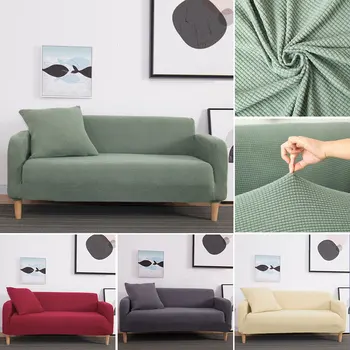 

Mmermind Solid Color Elastic Sofa Cover Modern Corner Sofa Couch Slipcover Chair Protector Living Room 1/2/3/4 Seater