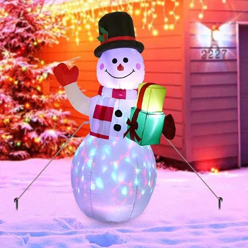 

150cm Christmas Festival Snowman Air Pump Inflatable Toys Led Illuminated Inflatable Indoor Outdoor For New Year Yard Decoration