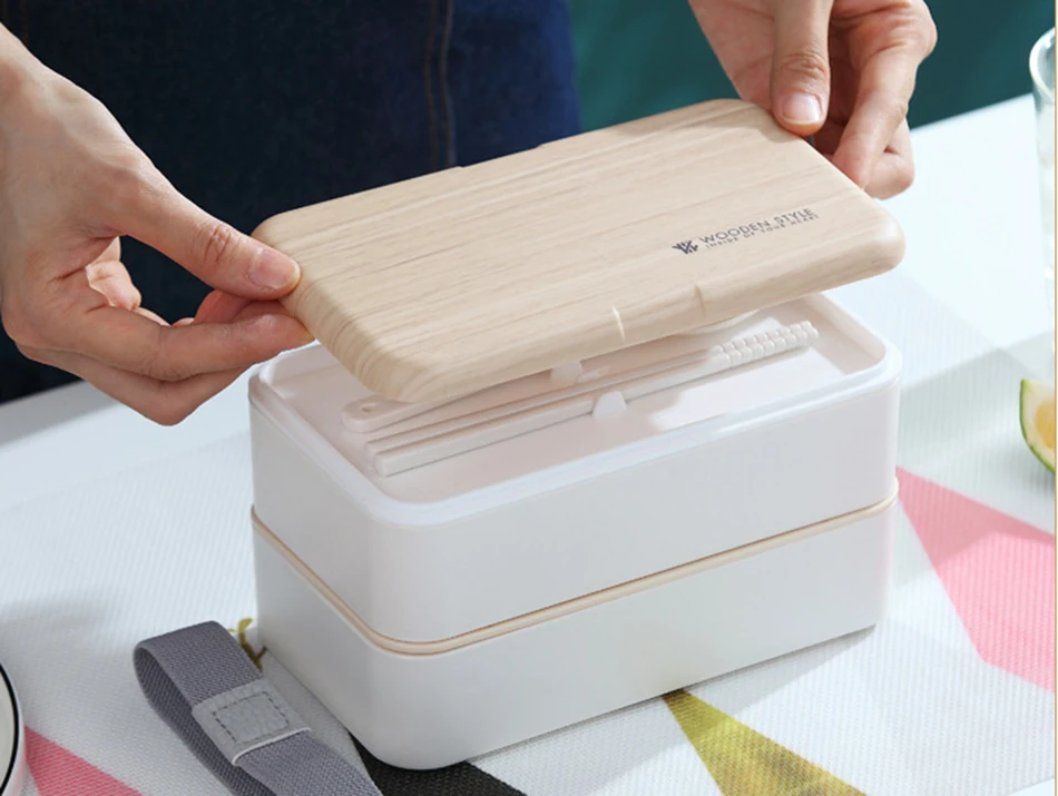 Double Layer Lunch Box, Caixa de Bento
