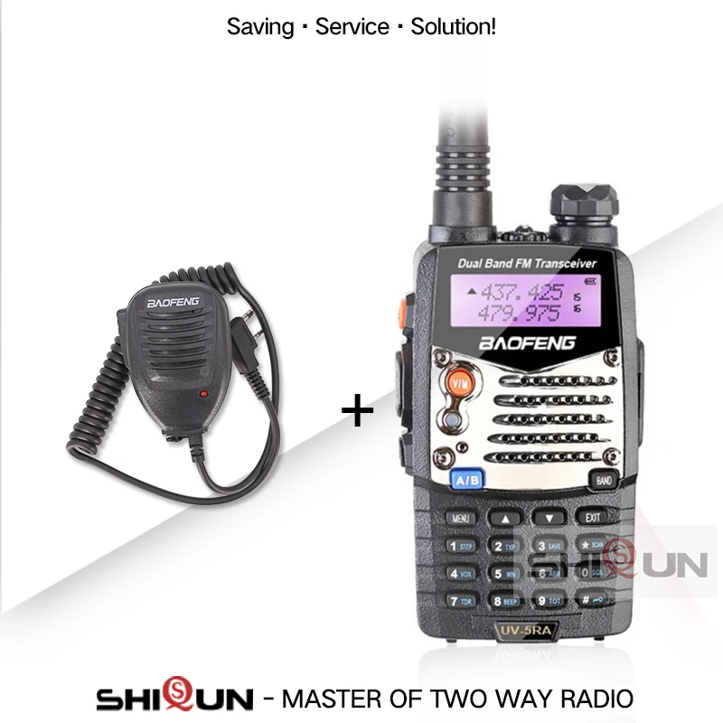Add Microphone Рация Baofeng UV-5RA портативная CB радио UV5RA Dual 136-174 MHz& 400-520 MHz UV 5RA для дома, отеля, коммерческого использования - Цвет: Add Microphone