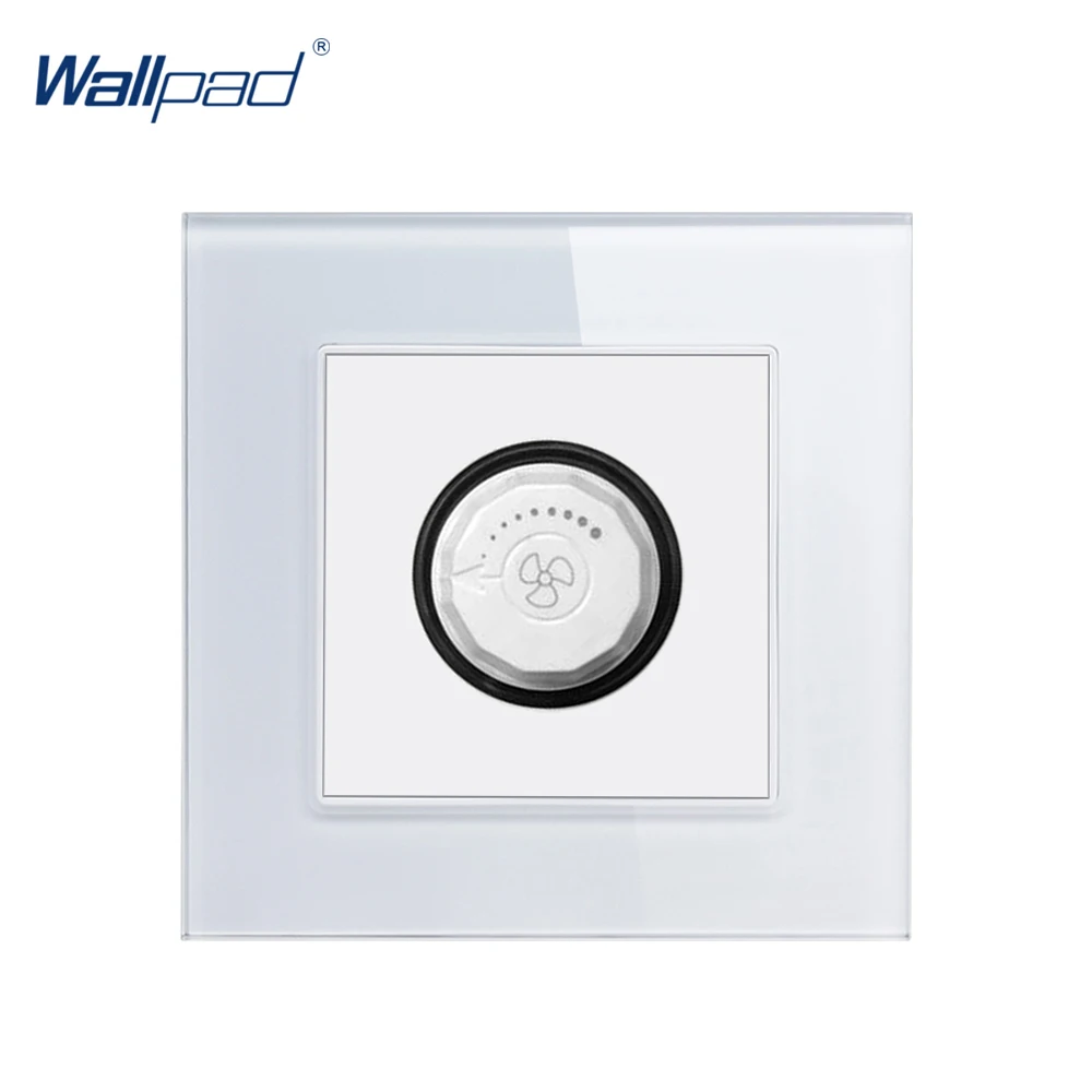 Вентилятор Переключатель Wallpad Хрустальная стеклянная панель 110в 250в вентилятор
