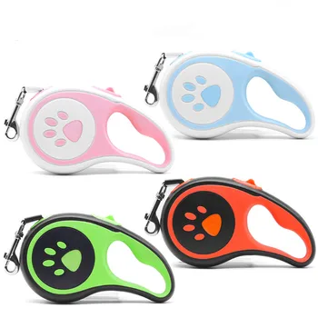 

Cute Paw Printed Dog Leash Harness Roulette Automatic Retractable Puppy Running Training Extending Traction Rope Pet Supplies