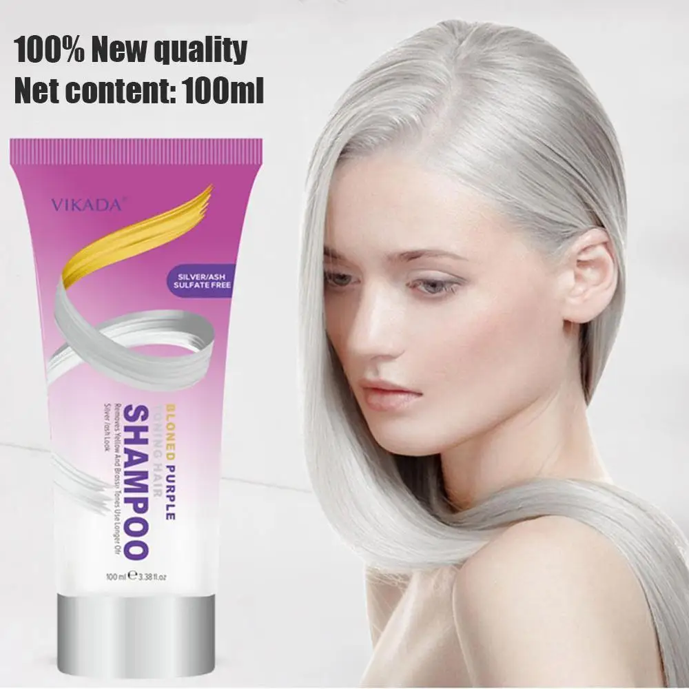 Shampoo Geel Paars Toner Te Zilver Blonde Grijs Haarverf Verwijderen Geel - AliExpress