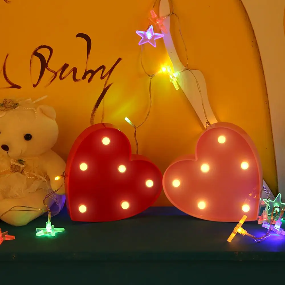 3D Love Heart Marquee светильники в форме букв домашние декоративные ночные лампы LED