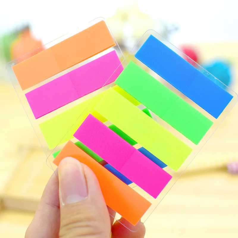 

100 Pieces/lot Mini Paper Bookmark Sticker Label Notepad Label Bookmark Stickers Message Planner Stationery
