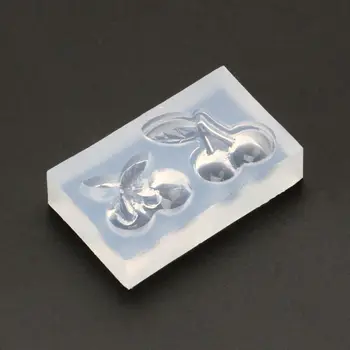 

Cute Cherry Hairpin Earrings Pendant Silicone Resin Mold Jewelry Making Tools