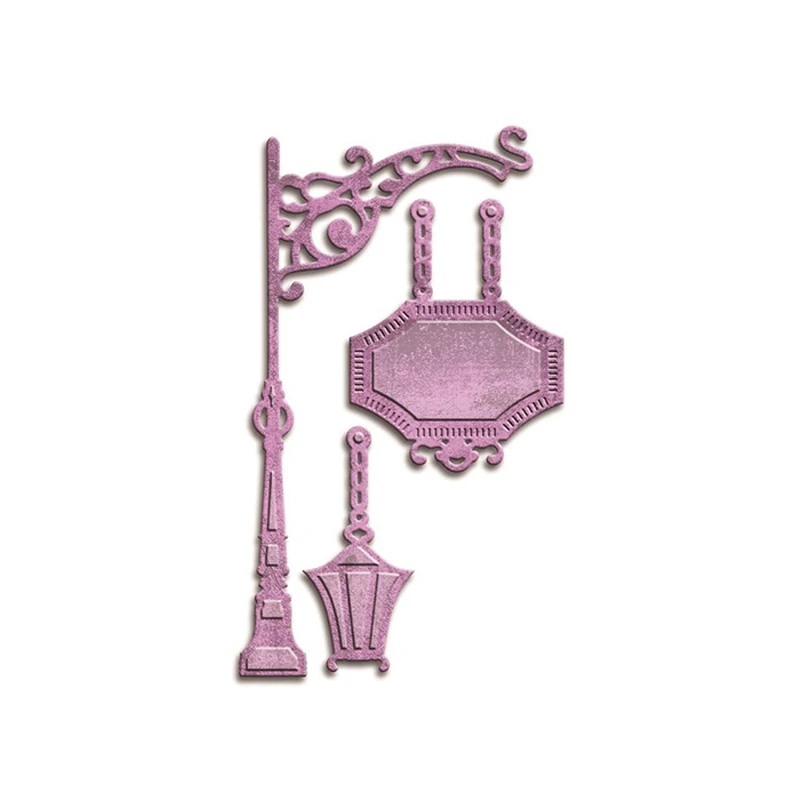 

Street Light Shape Vintage Lace Metal Cutting Dies Stencil DIY Craft Card Scrapbooking Embossing Album Making Template 2019