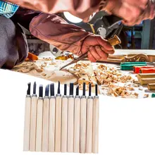 12 Pcs/Set Woodworking Diy Tools Hand Wood Carving Chisels Blade Tool Work Basic Detailed Woodcut Working Clay Wax Tool Set 6 pcs set hand carving tools chisel woodcut chip part costume for art knife seal cutting wood working tool free shipping