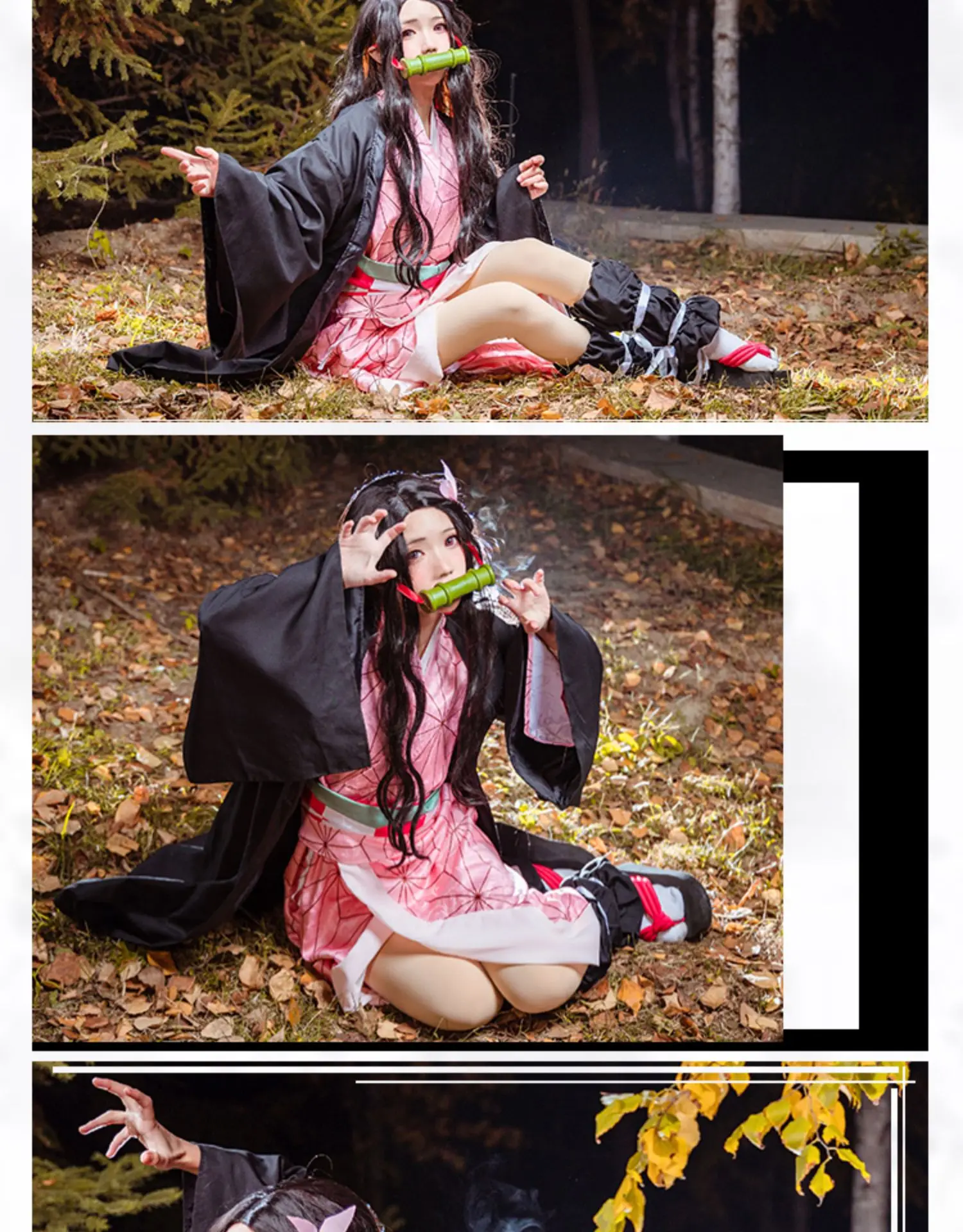 Comic Demon Slayer: Kimetsu no Yaiba Kamado Nezuko женский костюм для косплея, наряды, платье, рождественский подарок, кимоно