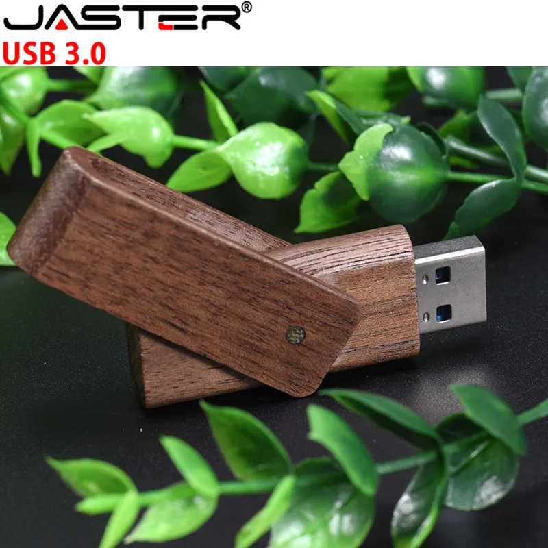 JASTER деревянный поворотный уникальный Альбом коробка с соломинкой usb подлинный 3,0 4 ГБ/64 Гб карта памяти, Флеш накопитель для брака логотип на заказ