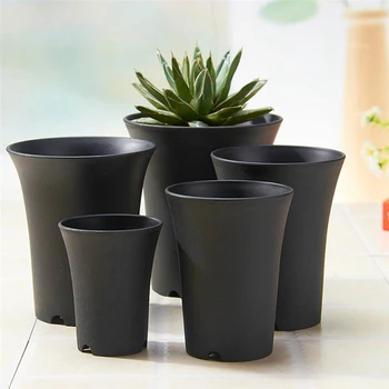 

Plastic Round Succulents Pots Flower Planter For Home Office Or Garden Decoration 1pc