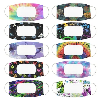 

10pc Colorful Smile Face Masks With Clear Visible Expression Lip Reading Masks Shield For Face Mouth Protection Mask Mascarillas
