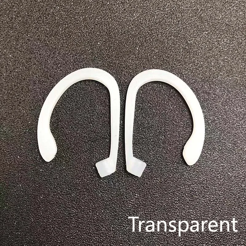 Transparent Bluetooth наушники силиконовые заушники для airpods 1/2 earpods зажим петли гарнитура ушной крючок Замена наушников Аксессуары - Цвет: Transparent
