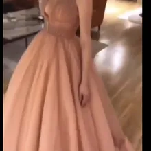 Сексуальное Пышное Бальное Платье принцессы без рукавов с v-образным вырезом и бисером длиной до пола для выпускного вечера