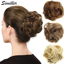 Similler, 1 шт., синтетические кудрявые шиньоны, резинки для наращивания, обертывание, конский хвост, пучок волос, шиньон, аксессуары
