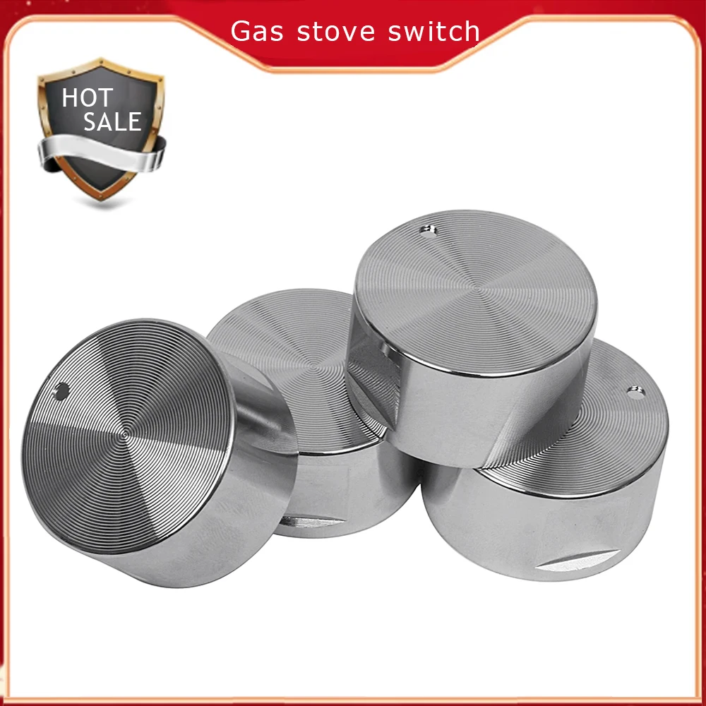 4Pcs High quality Alloy material Rotary Switches Round Knob Gas Stove Burner Oven Kitchen Parts Handles For Gas Stove