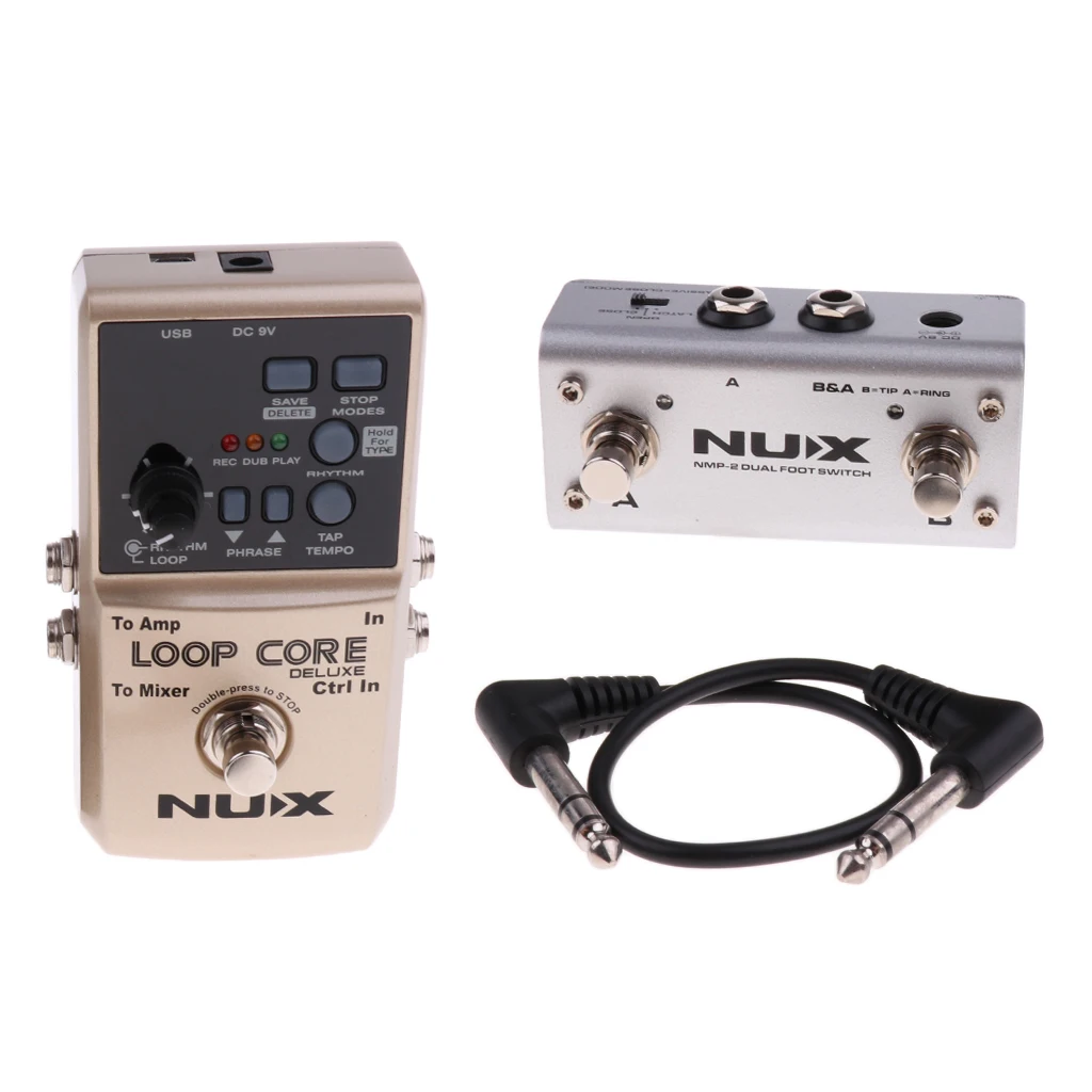 NUX Loop Core Deluxe педаль эффектов для электрогитары Stompbox барабанные узоры с Tap Tempo для электрогитары запчасти