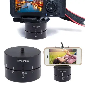 

Aluminum Alloy Degree 60 Minutes Panning Rotating Tripod Time Lapse Stabilizer Tripod Adapter for Sport Camer