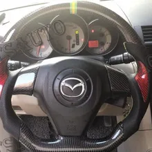 Mazda 3 Настоящее углеродное волокно рулевое колесо подходит для Mazda 3 углеродное волокно рулевое колесо