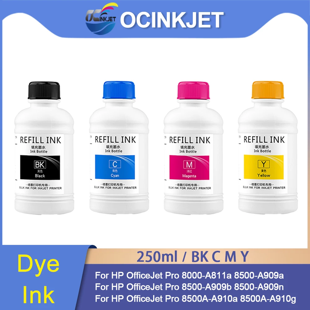 4x250 мл чернила для заправки HP 940XL OfficeJet Pro 8000-A809a A811a 8500-A909a A909b A909n A909g 8500A-A910a A910g A910n |