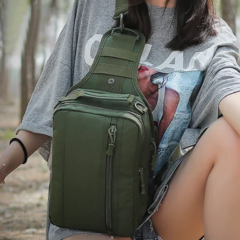 

Anti Scratch Outdoor Climbing Single Shoulder Chest Bag Large Capacity Cross Body Multifunctional With Handle USB Hole Soft Back