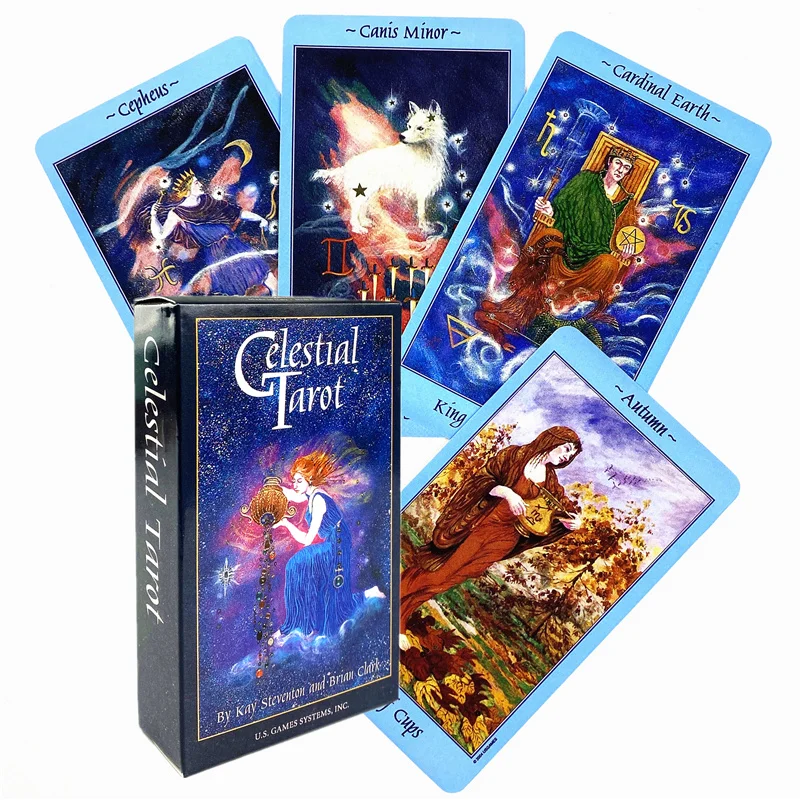 Celestial Tarot Cards 78 Cards Full Color Deck Oracle Card Card Game Board Toy Popular For Beginners Set Divination Exquisite