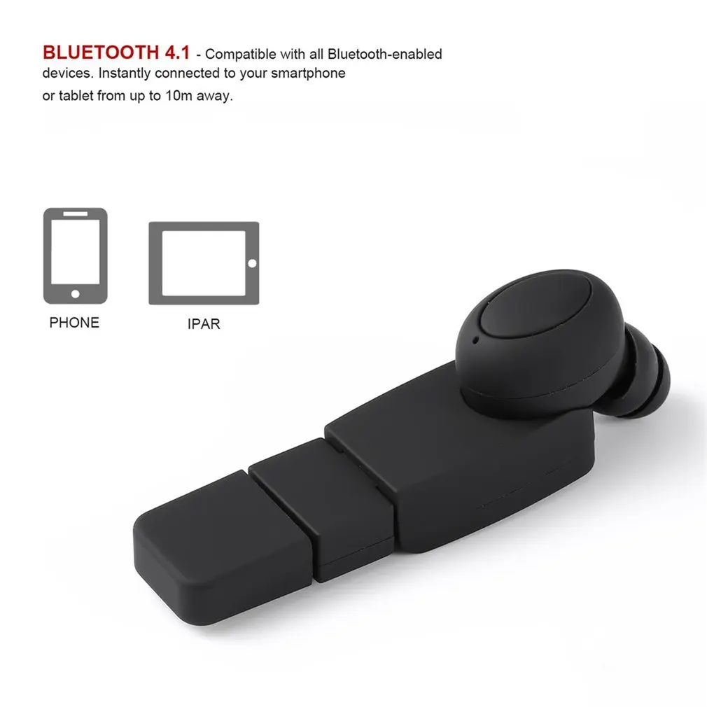 Мини Портативный дизайн Bluetooth беспроводные наушники одиночные наушники невидимый наушник с usb зарядной базой дропшиппинг