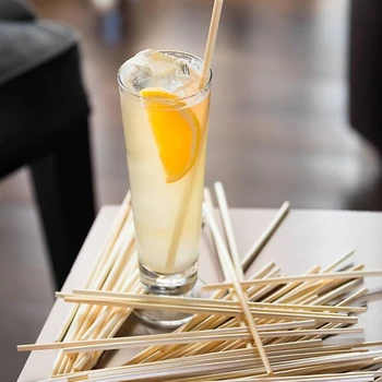 

Biodegradeable Wheat Straw 20cm Party Drinking Straws Organic Natural Disposable Straws for Tea Cocktail Wholesale