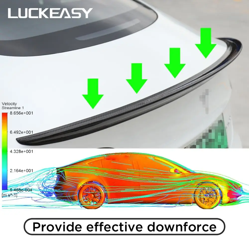 LUCKEASY автомобиль ABS Багажник крыло спойлер для Tesla модель 3- купе производительность спойлер багажника КРЫЛО