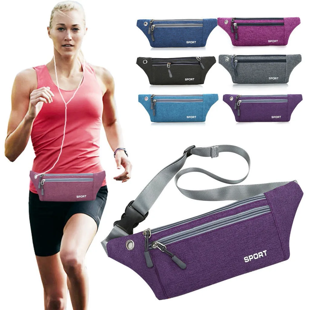 

Women Men Multi-function Sport Waist Bag Waterproof Fit Outdoor Sport Leisure Messenger Pockets Packs Bag Fashion Zipper Bag