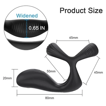 3 In 1 Vibrating Cock Ring Male Vibrator Penis Ring Delay Ejaculation Cockring Perineum Stimulator Sex Toys for Men Adult Goods 6
